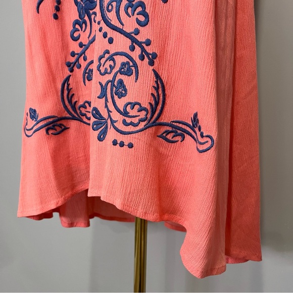 Altar’d State Orange Embroidered Dress Size S - Picture 3 of 9